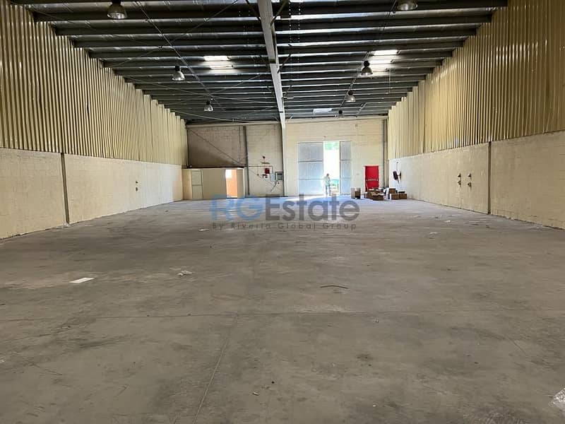 6,400 sqft Warehouse with washroom for Rent in DIP.