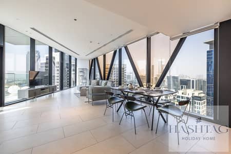 3 Bedroom Flat for Rent in Business Bay, Dubai - 3BDR Apartment + Maid Room / Burj Khalifa View