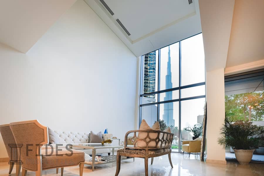 Beautiful Fourplex Villa I Full Burj Khalifah View I Private Lift I Private Terrace & Gardens