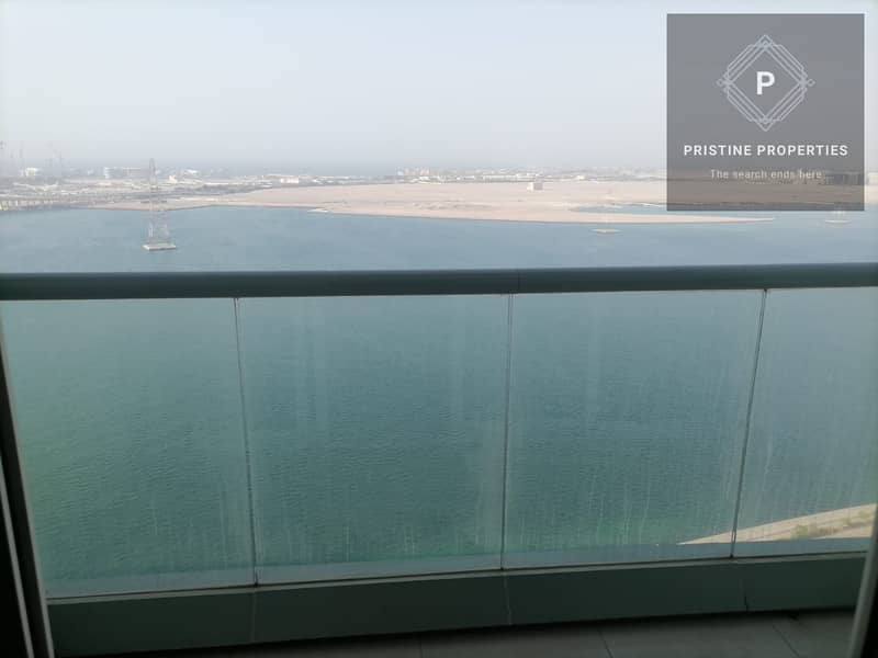 1 Month Free,Living room  with Sea View |3 Bedroom Apartment For Rent  at Sea Side Tower Reem Island