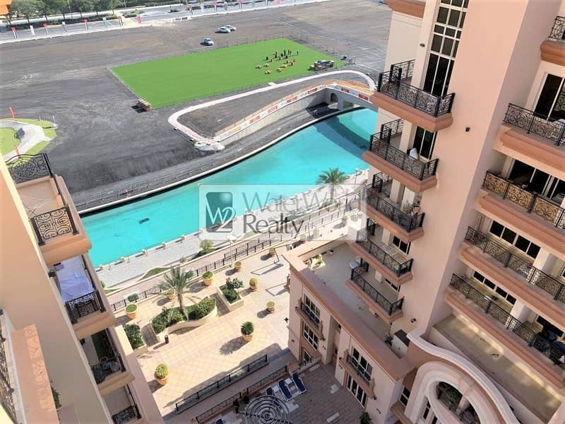 شقة في طراز أوروبي،مساكن القناه المائية غرب،مدينة دبي الرياضية 1 غرفة 775000 درهم - 6669680