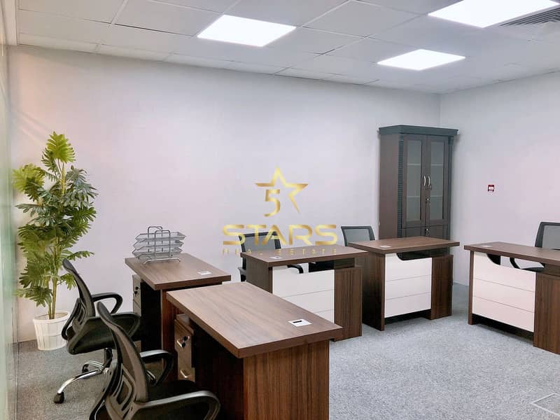 Fully Furnished offices With All Amenities | Prime location | Annual Contract | DED Approved | Al Barsha 1