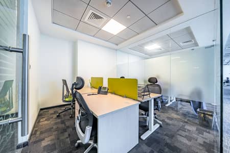 Office for Rent in Sheikh Zayed Road, Dubai - Economical Private Serviced Office No. 24A in Calyp Coworking in Latifa Towers, Sheikh Zayed Road