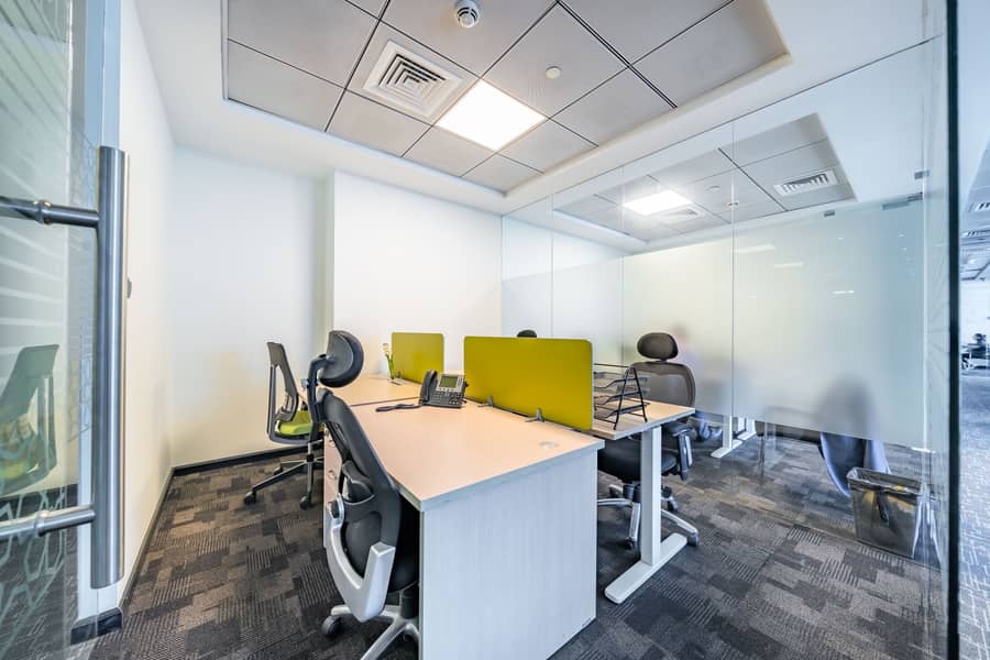 Economical Private Serviced Office No. 24A in Calyp Coworking in Latifa Towers, Sheikh Zayed Road