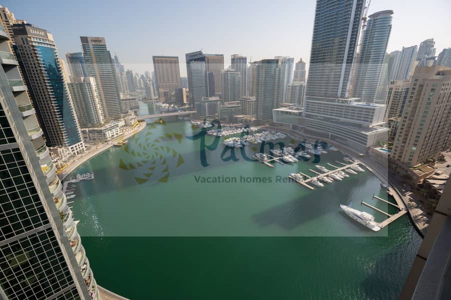 Fully Furnished 2-Br in Dubai Marina Close to Beach Canal View