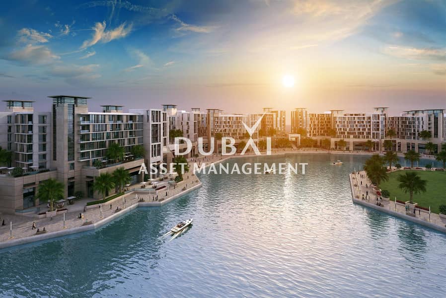 16 Live by the water | Rent by the month | 2 BR apartment + study at Dubai Wharf