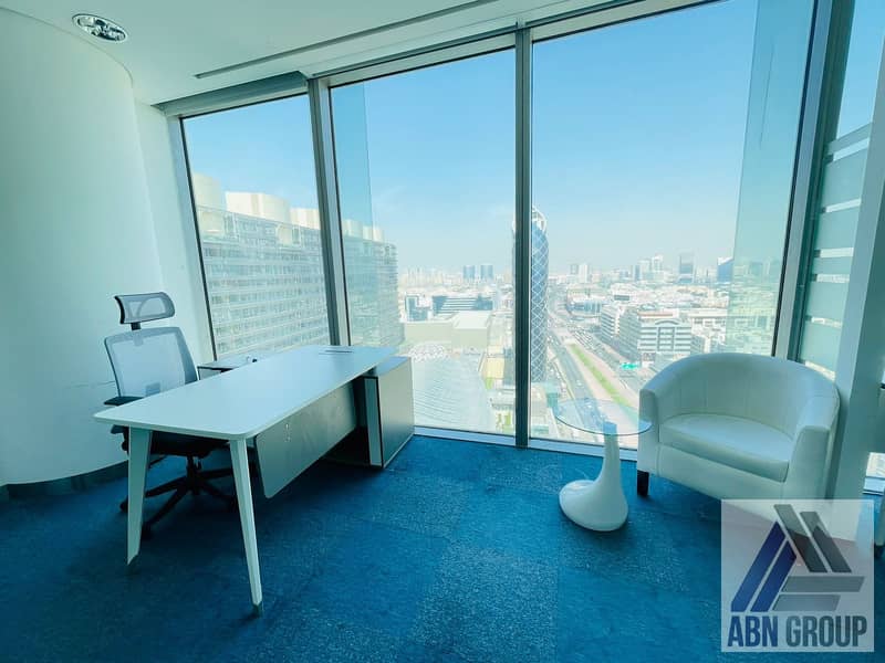 SPACIOUS EXECUTIVE OFFICE WITH VIBRANT VIEW | FULLY FURNISHED | WITH ALL AMENEITES | CORPORATE AMBIANCE | STRATEGIC LOCATION | DED APPROVED