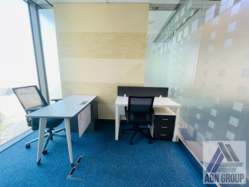 Fully Serviced - Independent Office With Community View | Corporate Ambiance | Prime Location | Near by Metro & Burjuman Mall
