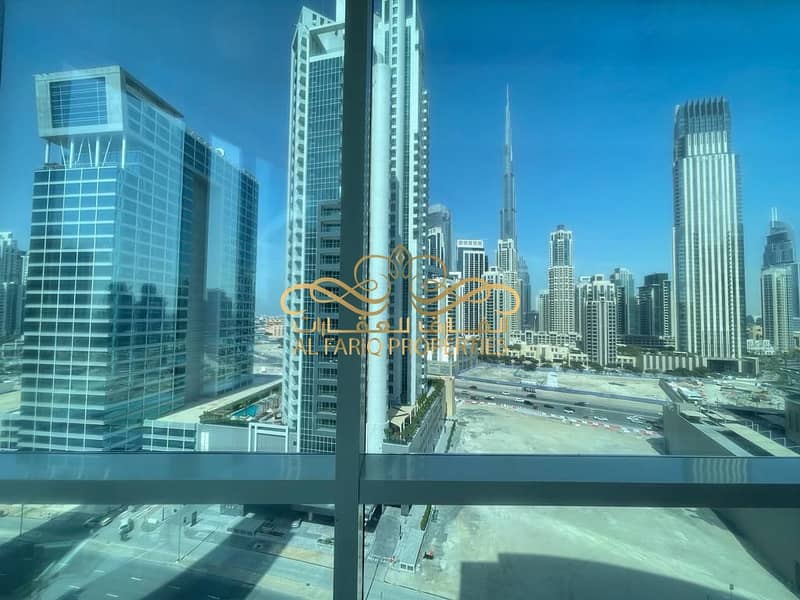 Stunning view of Burj Khalifa | Semi Fitted Office | Prime Location