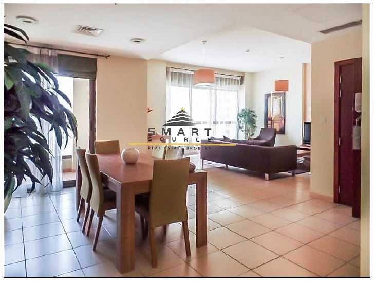 High Floor! Fully Furnished  Apt. W/  Balcony in Shams 1