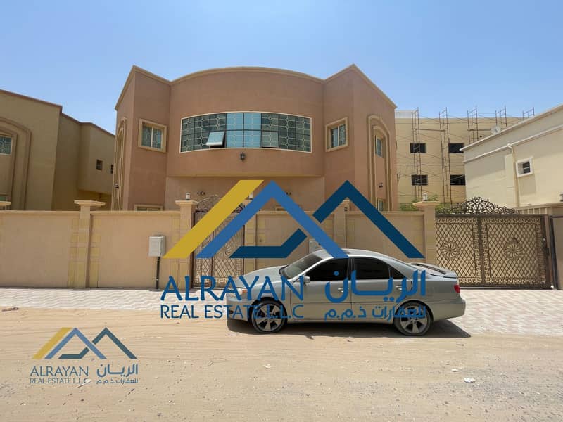 Luxurious villa with attractive new design, with electricity and water. For sale in Ajman