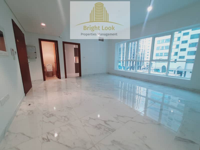 Brand New |1BHK|With 2Bathroom|Storage Room|Located In Hamdan Street |Nearby Capital Park Rent|50k Yearly