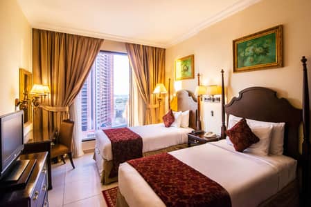 شقة فندقية 1 غرفة نوم للايجار في شارع الشيخ زايد، دبي - شقة فندقية في شارع الشيخ زايد 1 غرفة 8000 درهم - 7690253