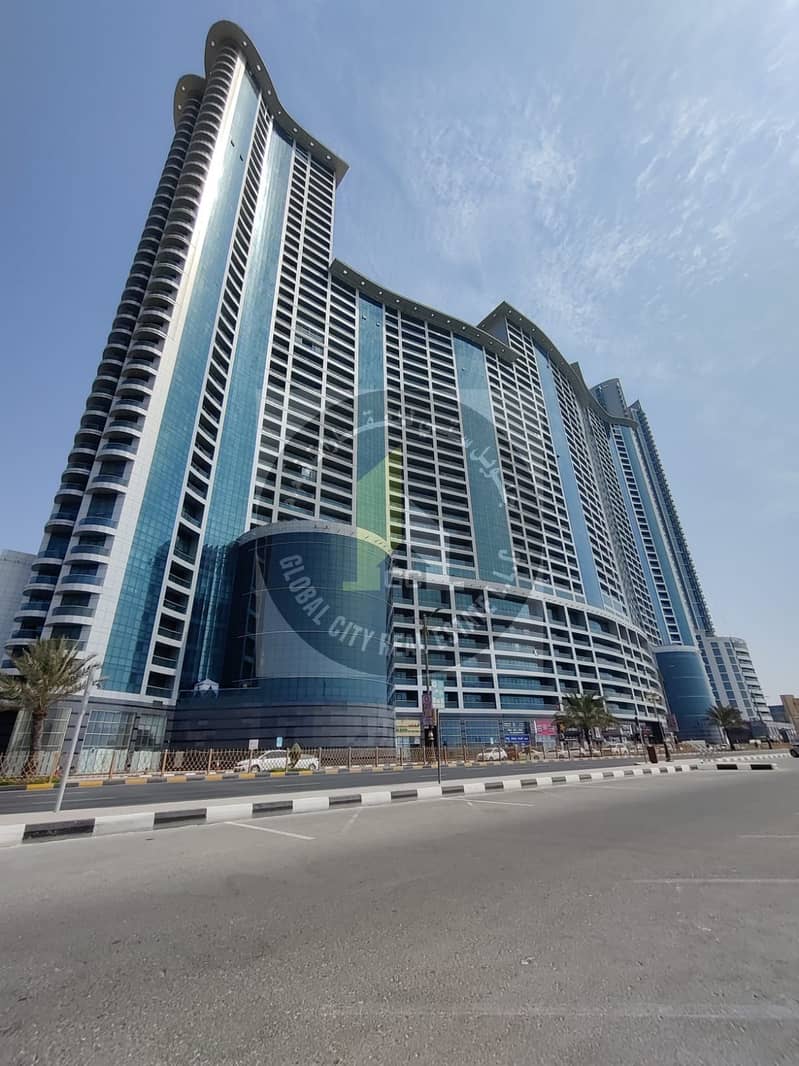 BEST OPPORTUNITY  !!! LUXURIOUS CITY VIEW 2 BHK FOR SALE IN CORNICHE RESIDENCE AJMAN WITH D. P OF 275 ,000AED