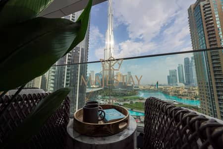 شقة 3 غرف نوم للايجار في وسط مدينة دبي، دبي - Take a moment to appreciate the breathtaking views of Burj Khalifa and the Dancing Fountain