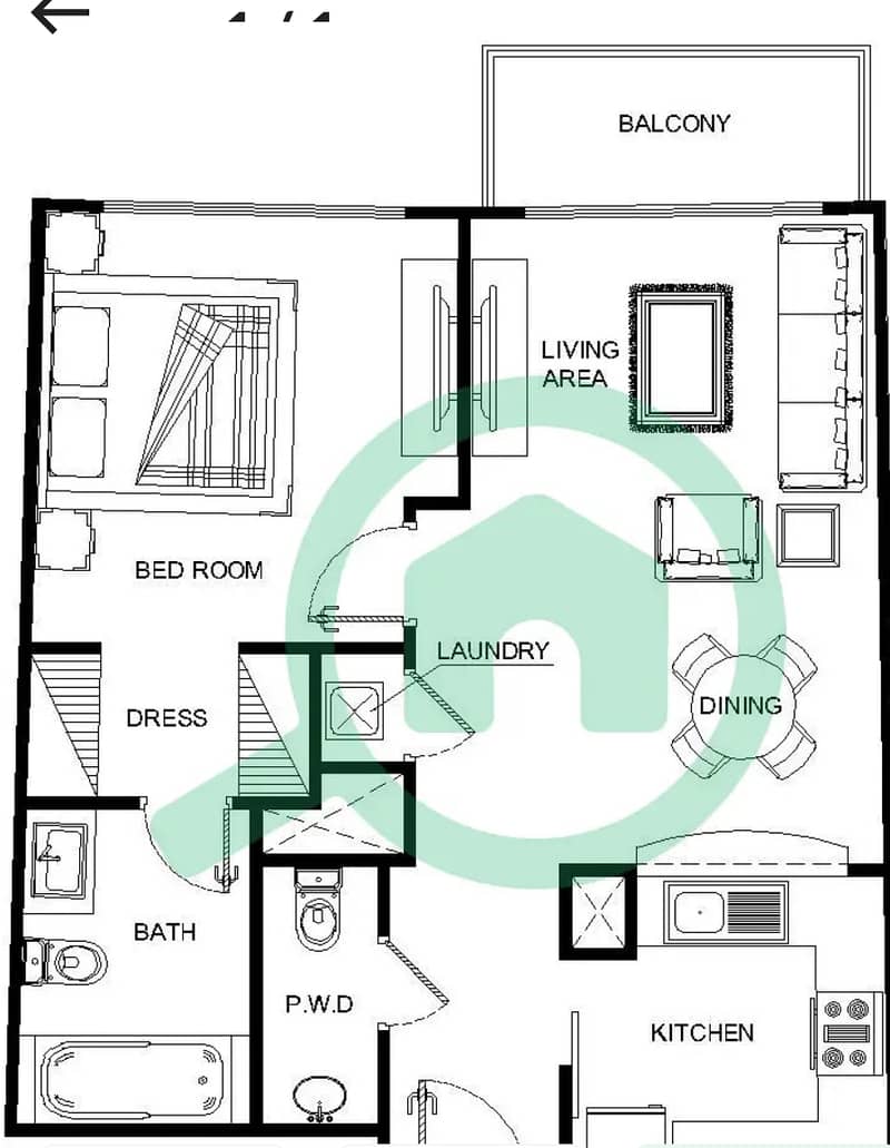 位于迪拜市中心，驻足大厦，驻足2号大厦 1 卧室的公寓 1750000 AED - 7396945