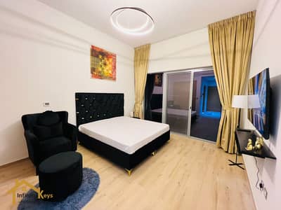 Studio for Rent in Jebel Ali, Dubai - Studio in front of metro @4499 in Azizi Aura With WIFI & DEWA