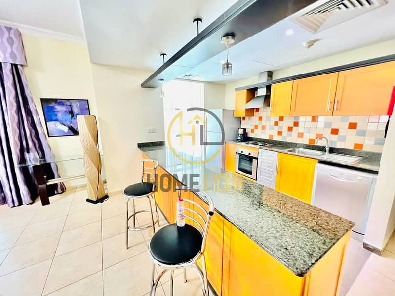 Fully furnished | Huge size | Bright | Near mall of the emirates