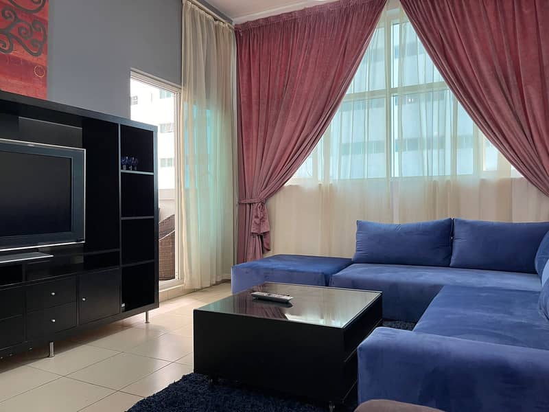 A room and a hall for rent in Ajman One, close to all services, a privileged location, fully furnished A room and a hall for rent in Ajman One, close to all services, a privileged location, fully furnished