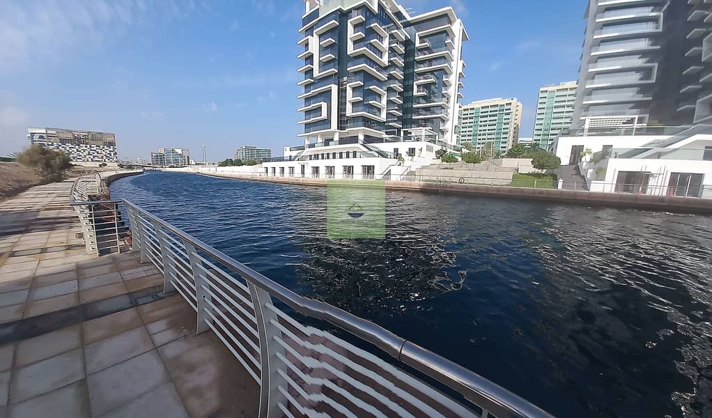 Distinctive apartment in Al Raha Beach with balcony and canal view