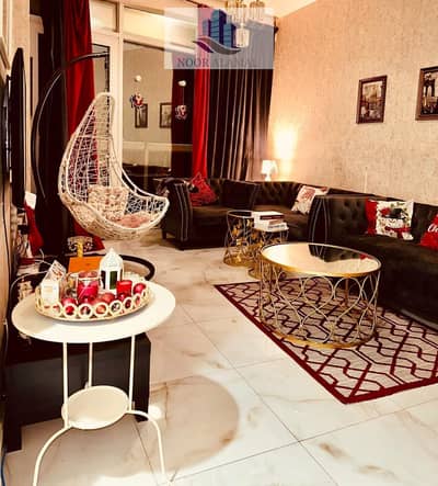 1 Bedroom Apartment for Rent in Al Taawun, Sharjah - Furnished apartments for rent in Sharjah / Al Taiwan / one room, hall and 2 bathrooms with balcony and parcen /