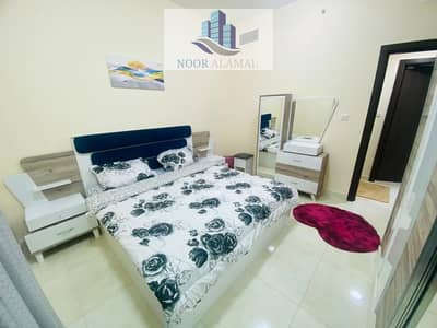1 Bedroom Apartment for Rent in Al Taawun, Sharjah - Furnished apartments for rent in Sharjah / Al Taiwan / one room, hall and 2 bathrooms with balcony and parcen /