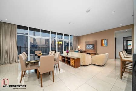 3 Bedroom Hotel Apartment for Rent in Business Bay, Dubai - Burj View | Fully Serviced | Hotel Apartment