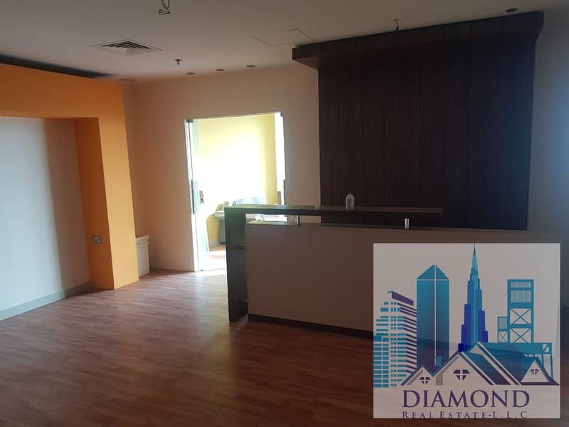 A decorated Office for rent in a good commercial Towers in Ajman