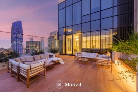 4 Bedroom Penthouse for Rent in Dubai Creek Harbour, Dubai - Seating Area by the Balcony