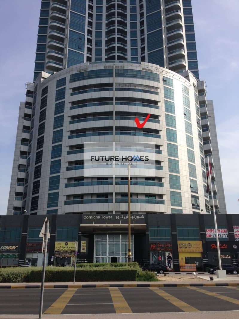 Sea View . . . . . Two Bedroom Flat For SALE In Corniche Tower for sale. . !