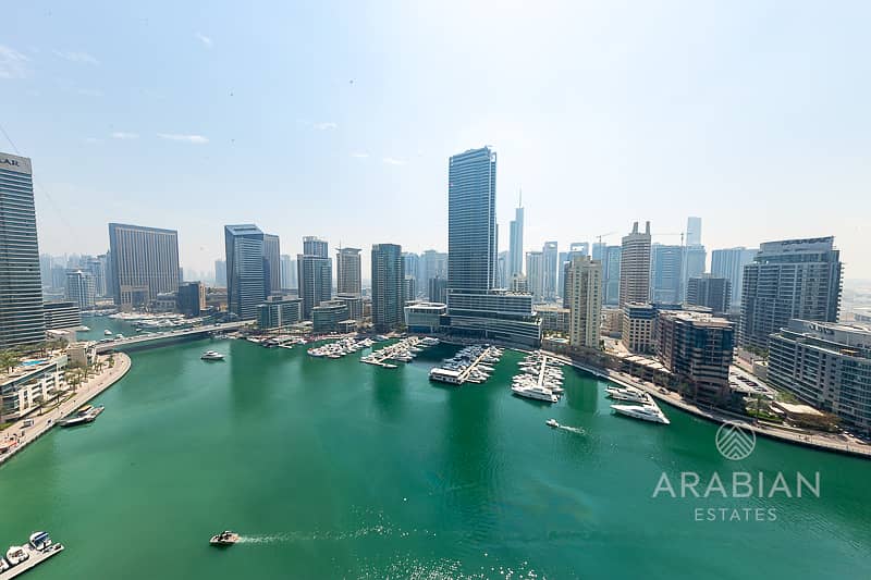 位于迪拜码头，滨海长廊公寓，德尔菲娜大厦 3 卧室的顶楼公寓 5700000 AED - 7478558