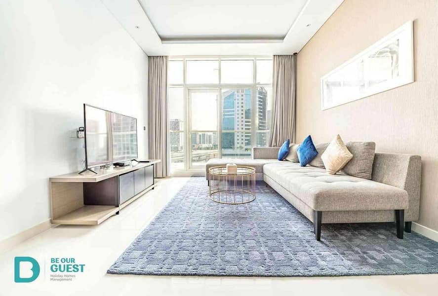 Exclusive 2BR in DAMAC Maison Prive l Spacious l Pool view l Great Canal view