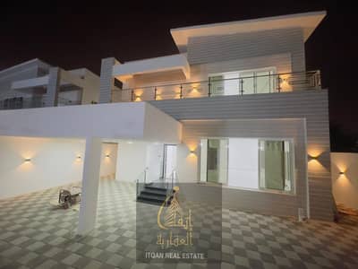 5 Bedroom Villa for Sale in Al Mowaihat, Ajman - One of the most beautiful finishes, the latest villas, and the most beautiful sites is the Design Modern Corner Villa VIP