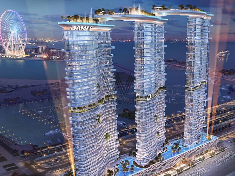 位于迪拜港，卡瓦利达马克海湾综合公寓，DAMAC 海湾大厦 B 座 1 卧室的公寓 3068000 AED - 7722145
