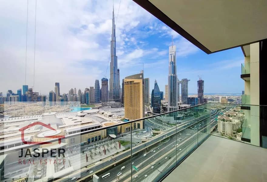 Full Burj Khalifa view/Vacant/High Floor/3br+maid