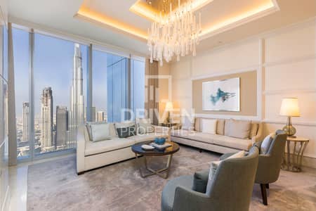 4 Bedroom Penthouse for Rent in Downtown Dubai, Dubai - Fully Furnished | Burj and Fountain View