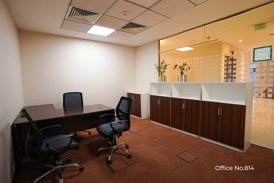 Furnished with premium fully covered with natural light all-inclusive access to professional office space in Business Bay