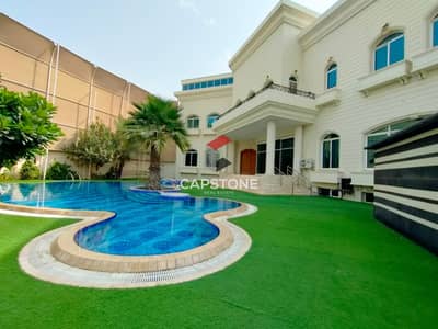 7 Bedroom Villa for Rent in Al Karamah, Abu Dhabi - Amazing VIP Villa | Basement Parking | Private Pool!