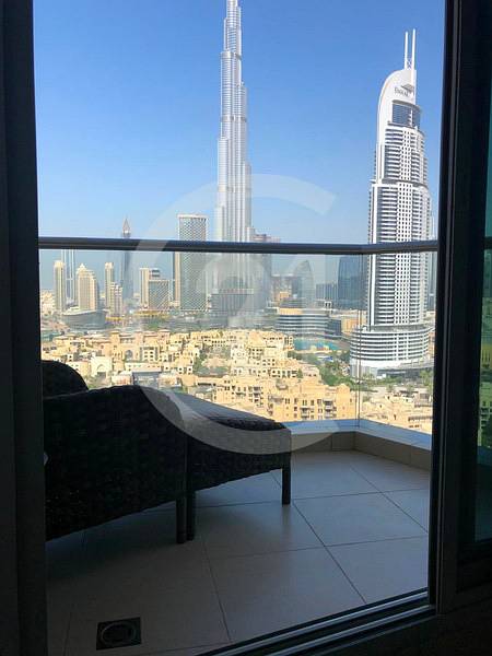 Spacious 2 bedroom apartment with full burj khalifa and fountain view