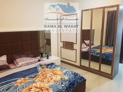 2 Bedroom Flat for Rent in Al Taawun, Sharjah - Peace be upon you, two rooms and a hall, two bathrooms, a balcony, a large area, Sharjah Al Taawun furnished, hotel furniture, Sharjah Al Taawun, a vi