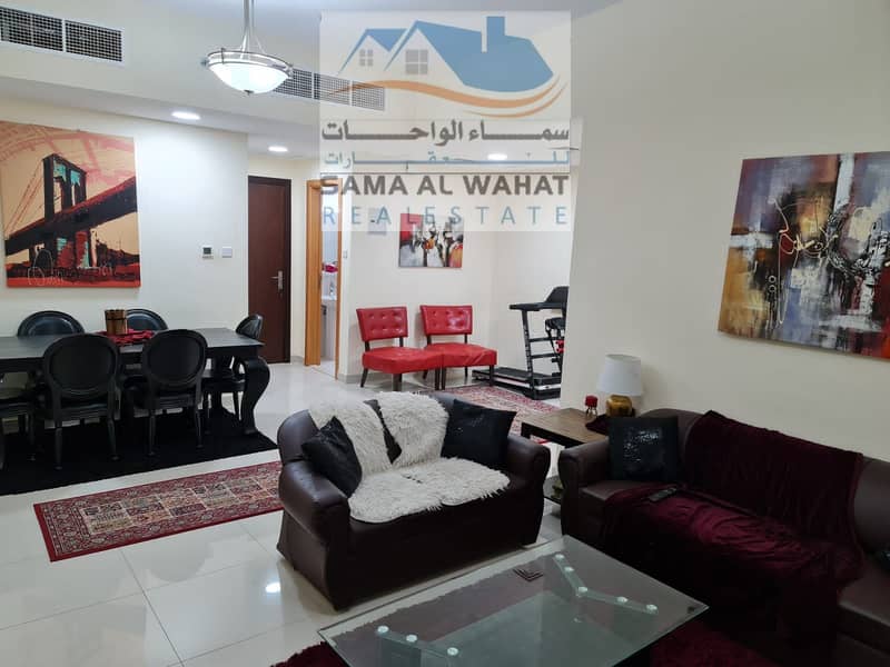 Sharjah, Al Taawun, behind Day to Day, two rooms and a hall. The price is 5200, including