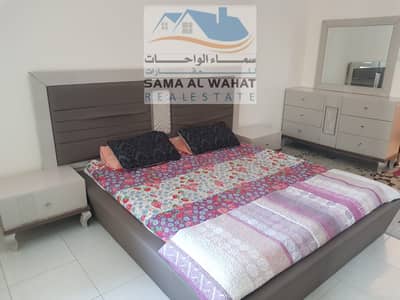 1 Bedroom Apartment for Rent in Al Taawun, Sharjah - Sharjah, cooperation, a room, a hall, 2 bathrooms, and a kitchen, super lux. The price is 4000