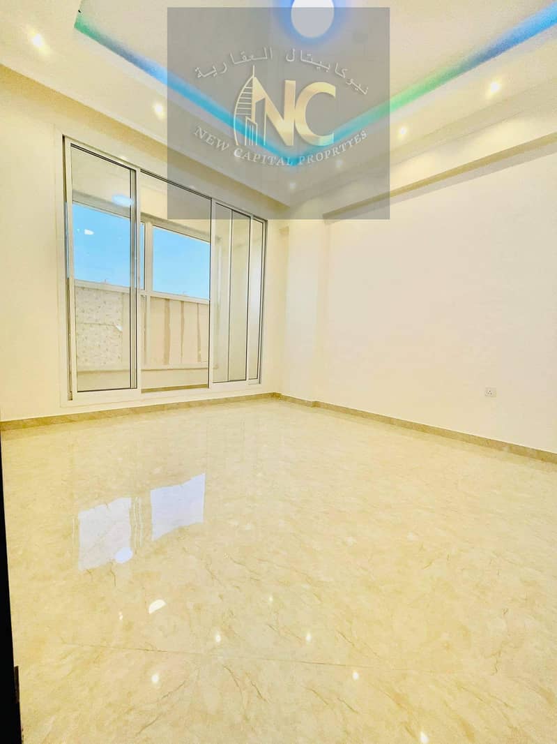 3 rooms and a hall, the first inhabitant, for yarly rent in Ajman, Al-Rawdah, very luxurious finishing, with a parkin and 1 month free