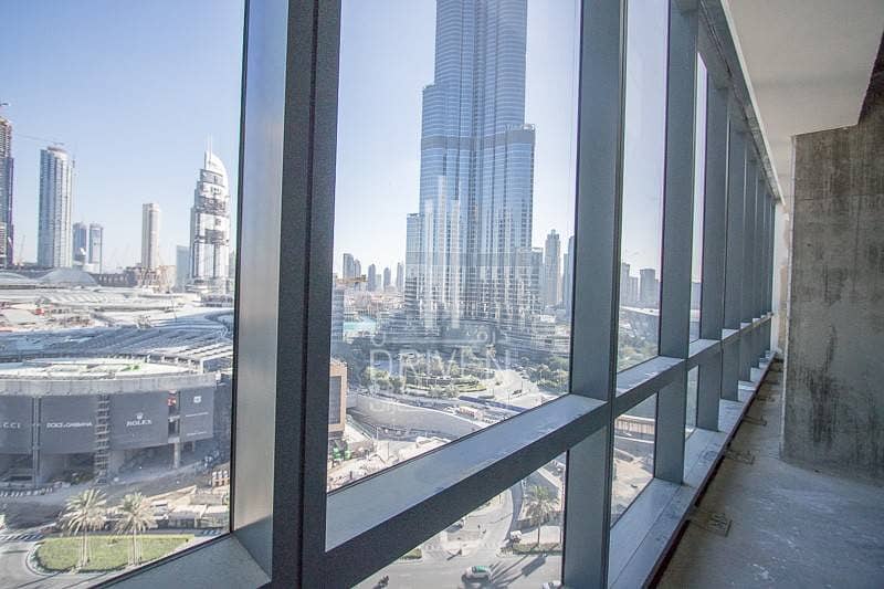 Best Burj Views - Huge Shell & Core office