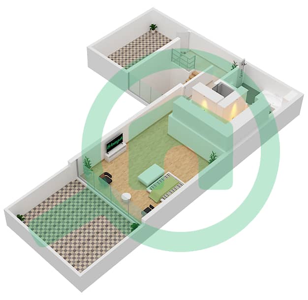 المخططات الطابقية لتصميم النموذج FOREST SIGNATURE VILLA فیلا 5 غرف نوم - روبينيا Second Floor interactive3D