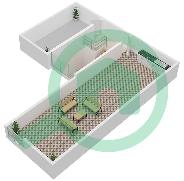 洋槐花区 - 5 卧室别墅类型FOREST VILLA戶型图 Roof interactive3D