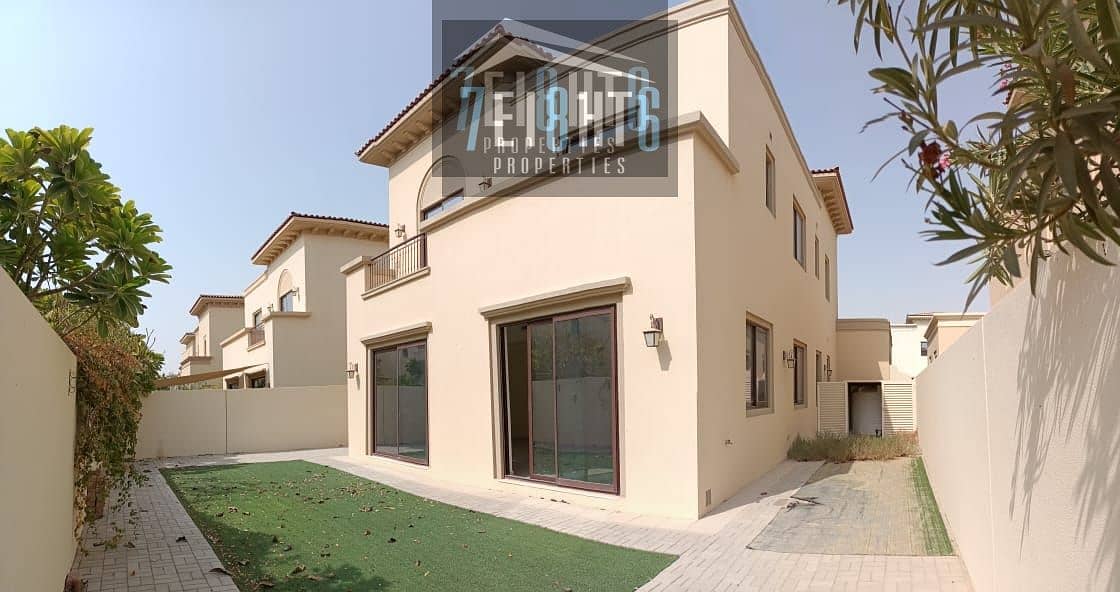 Amazing value: 3 bedroom good quality independent villa + maids room for rent in Arabian Ranches 2