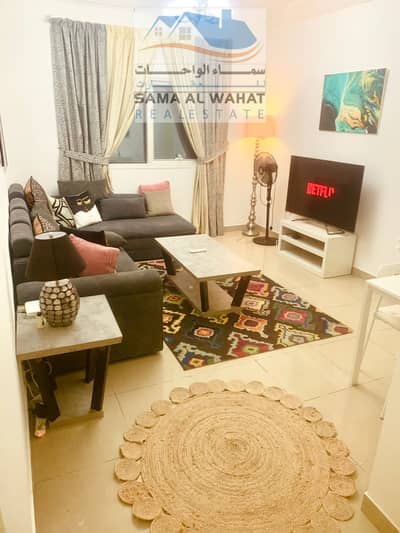 1 Bedroom Flat for Rent in Al Taawun, Sharjah - A room, a hall, and 2 bathrooms, a second inhabitant in cooperation, Tower A A Q, behind the