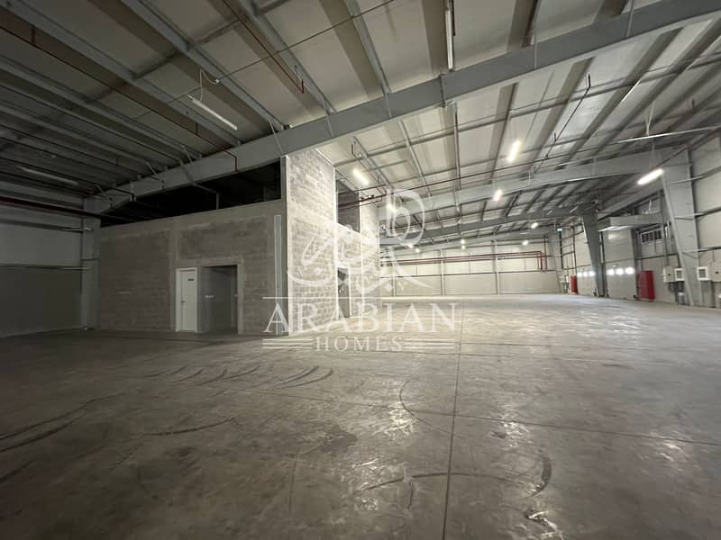 1065sq. m A/C Fitted Brand New Warehouse with Office for Rent in Mussafah Industrial Area-Abu Dhabi