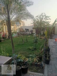 For sale a villa in the Emirate of Sharjah, Al-Dari area, one floor, with a large area of ​​​​13,000 square feet, on Qar Street
